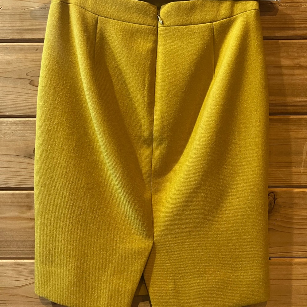 J. Crew Elegant Yellow Pencil Skirt 00P Donate - Picture 2 of 15